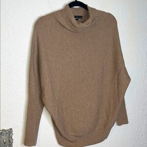 ALLSAINTS Ridley Cropped Sweater/Jumper in Taupe, Wool Cashmere Blend SMALL